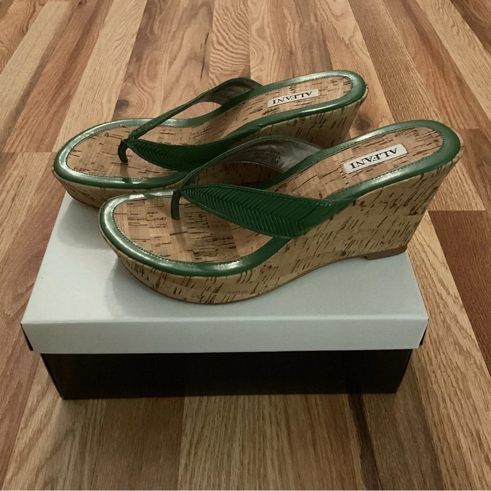 Alfani Green Wedge Sandals for Women